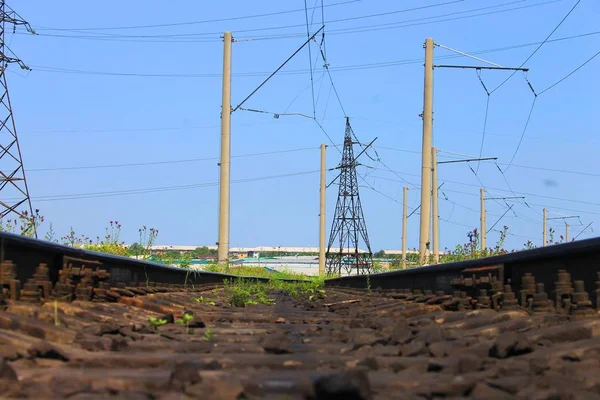 Ferroviária e carris — Fotografia de Stock