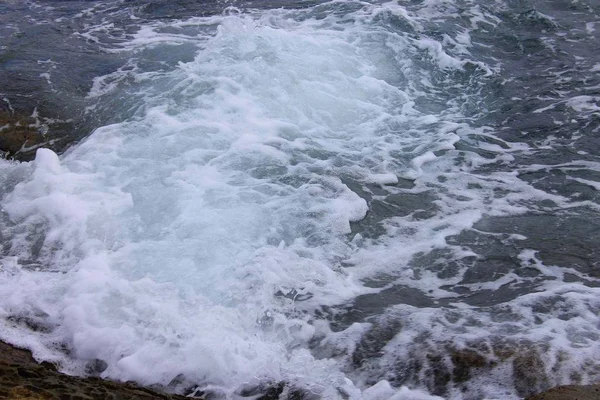 Onda do mar e espuma do mar — Fotografia de Stock