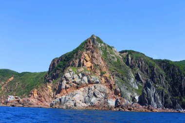 Cliff bitki örtüsü ile