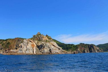 Cliff bitki örtüsü ile