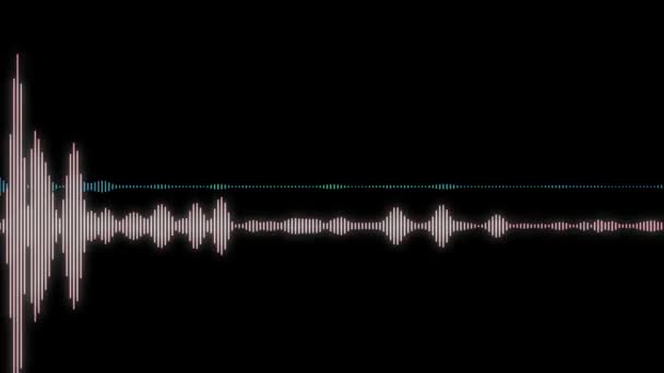 animation - barres d'égalisation générées par ordinateur dans le spectre audio de forme d'onde 