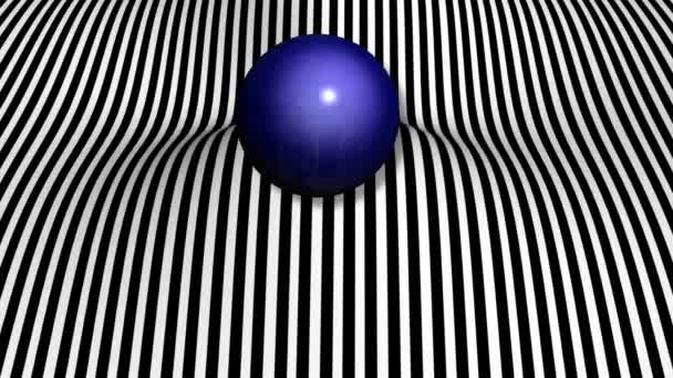  White Line Wave sur fond noir 