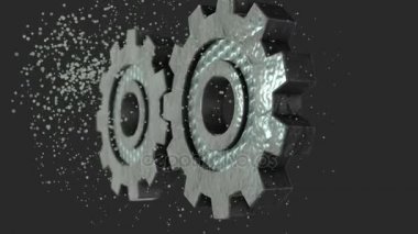 Teknoloji kavramı - çok yakın iki dişli döndürme