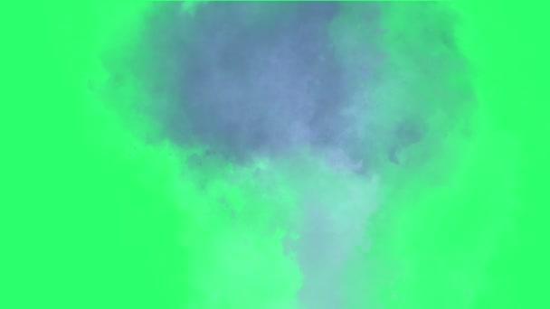 Эффект облаков на зеленый экран — стоковое видео