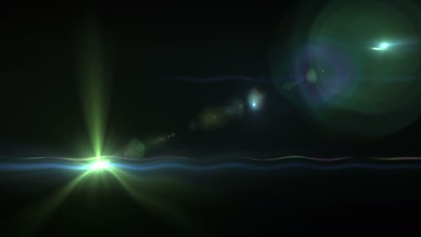 4 k abstracte beweging achtergrond met Lens Flares — Stockvideo