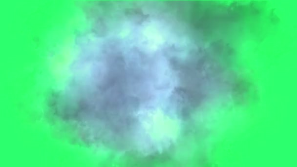 Wolken effect op groen scherm — Stockvideo