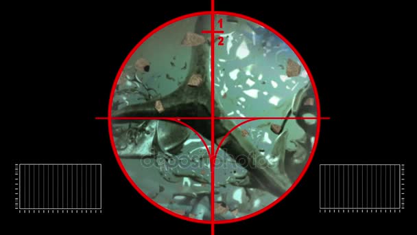 Cellule cancéreuse avec des détails élevés au microscope — Video