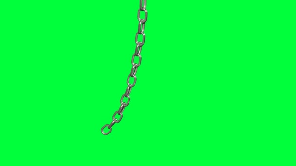 Animation of metal chain swing — Stock Video