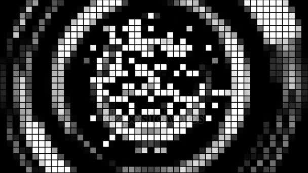 Mosaico com vídeo grade-fundo escuro — Vídeo de Stock
