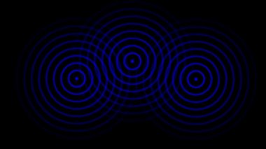  3 daire veya radyo merkezinden yayılan out dalgalar