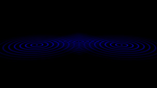 3 cercles ou ondes radio rayonnant du centre 