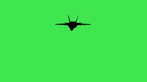 緑の画面で飛行中の飛行機 — ストック動画