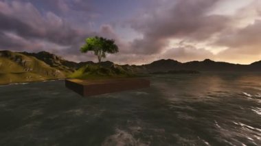 ağaç ile kayan toprak