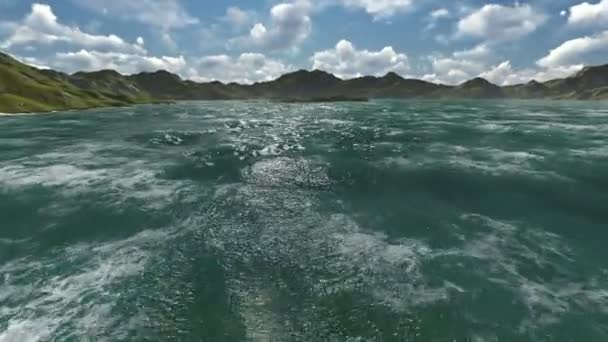 Unterwasserlandschaft mit einer Kamera — Stockvideo