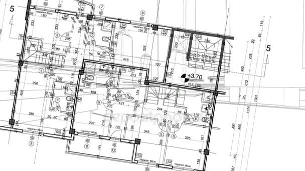 abstraktní pozadí architektura: blueprint dům plán s nástin města