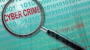 Büyüteç Siber Suçlar üzerine yakın çekim