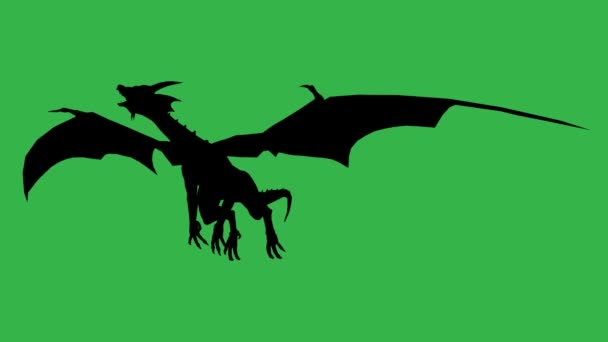 Dragon en silhouette de mouche — Video