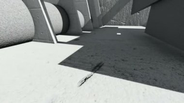 3D animasyon ve render soyut somut şeklinin