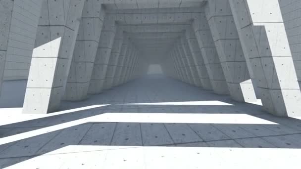 Animação Renderização Forma Concreta Abstrata — Vídeo de Stock