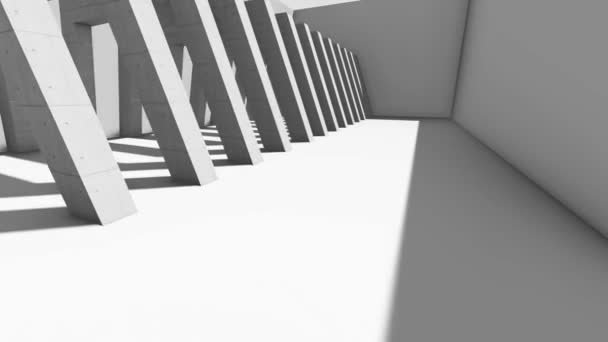 Animação Renderização Forma Concreta Abstrata — Vídeo de Stock