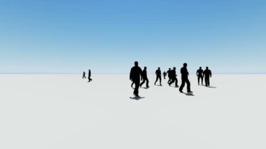 Kalabalık 3D animasyon ve canlandırma yapıyor.