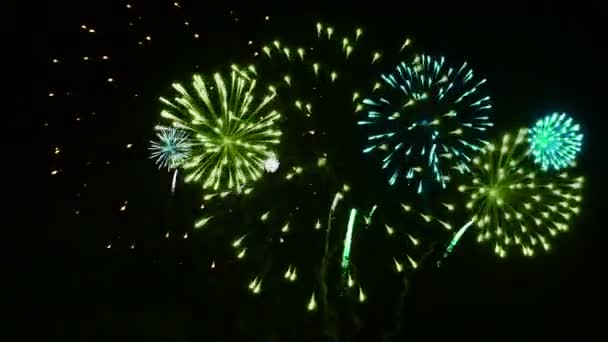 Efecto Dibujos Animados Fuegos Artificiales — Vídeos de Stock