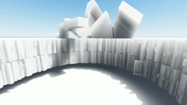 Arquitectura Abstracta Concepto Arquitectura Orgánica Animación Renderizado — Vídeo de stock