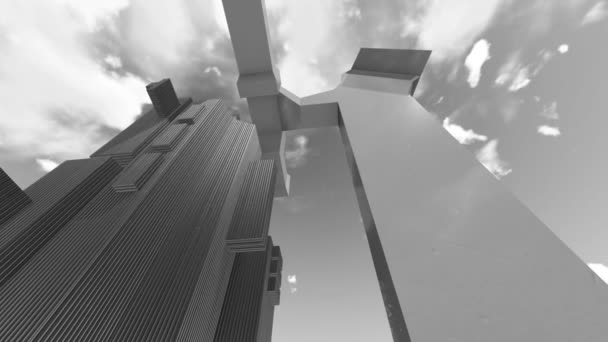 Animace Firemní Budovy — Stock video