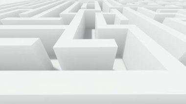 Sonsuz labirentin dijital animasyonu. Strateji ve motivasyon kavramı