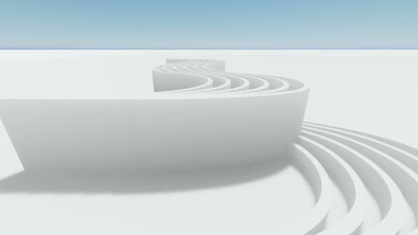 Architecture abstraite. Concept d'architecture organique.Animation et rendu 3D