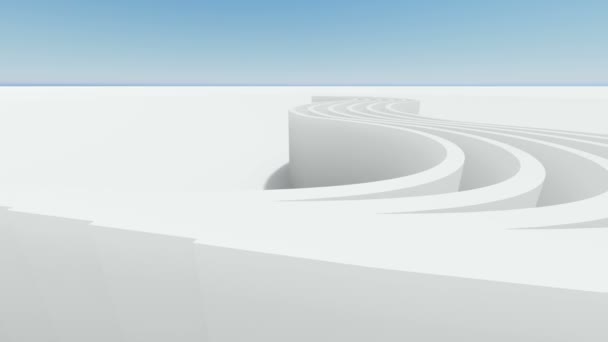 Architecture abstraite. Concept d'architecture organique.Animation et rendu 3D