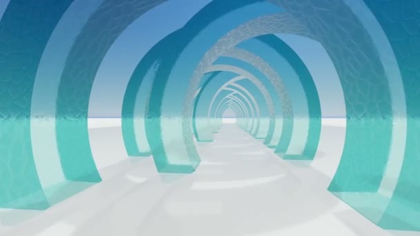 Architecture abstraite. Concept d'architecture organique.Animation et rendu 3D