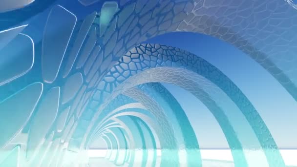 건축 양식. 유기 아키텍처의 개념 .3D 애니메이션 및 렌더링 — 비디오