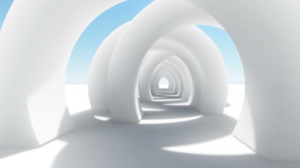 Abstract Architecture. Concept of organic architecture.3D animation and rendering — Stock Video