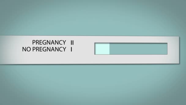 Тест на беременность в действии. Две линии означают беременность . — стоковое видео