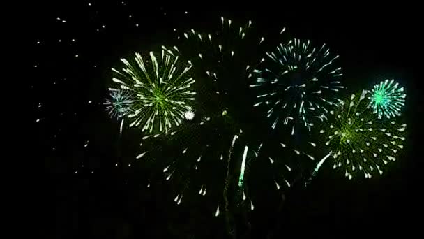 Effetto Cartone Animato Fuochi Artificio — Video Stock