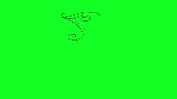 Animation Horse Draw Continuous Line Green Screen — Stock Video