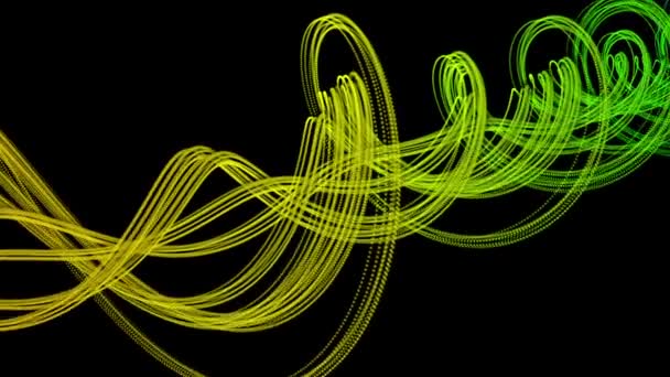 Abstract Kleurrijk Twisted Lijnen Animatie Achtergrond — Stockvideo