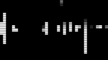 Müzik ve bilgisayar ile alfa kanalı hesaplamak için ses ekolayzır hareketli çubuklarını kullanın