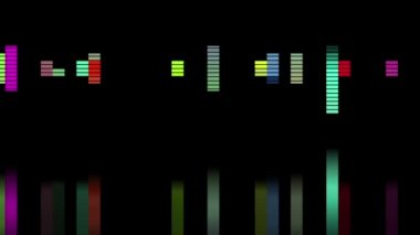 Müzik ve bilgisayar ile alfa kanalı hesaplamak için ses ekolayzır hareketli çubuklarını kullanın