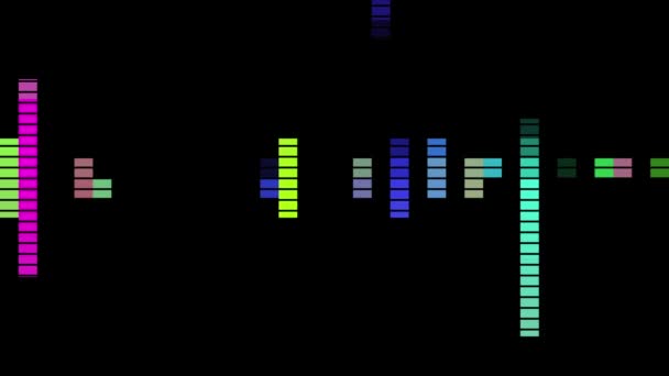 Müzik Bilgisayar Ile Alfa Kanalı Hesaplamak Için Ses Ekolayzır Hareketli — Stok video