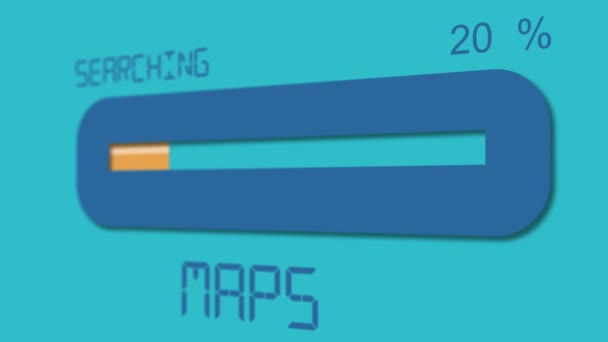 Ricerca Mappe Barra Avanzamento Con Numero Percentuale — Video Stock