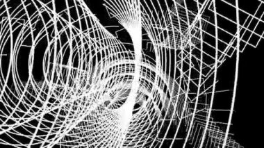 siyah arka plan üzerinde animasyonlu beyaz çizgiler ile hareketli grafikler