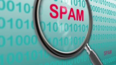 Büyüteç spam yakın çekim