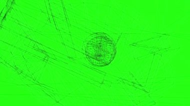 3D görüntüleme - endüstriyel binaların kablo çerçeve modeli