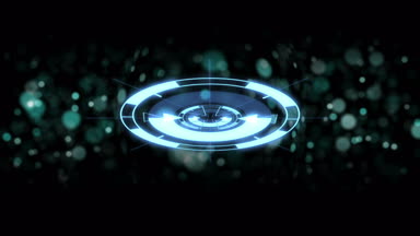 Hologram stili animasyonlu ışık ile öğesinde HUD