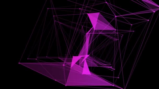 Αφηρημένη γεωμετρική δομή πολυγωνικό — Αρχείο Βίντεο