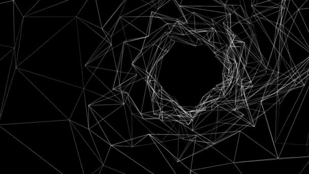 Absztrakt, geometrikus sokszögű szerkezete — Stock videók