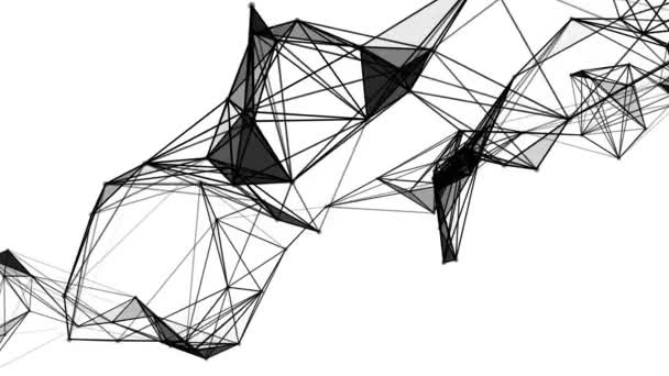 Estructura poligonal geométrica abstracta — Vídeo de stock