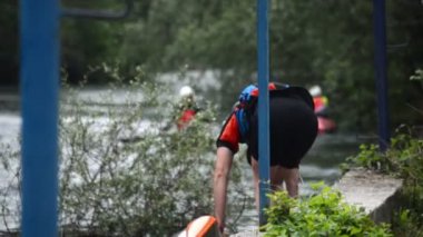 Kayak yarış için hazır olun